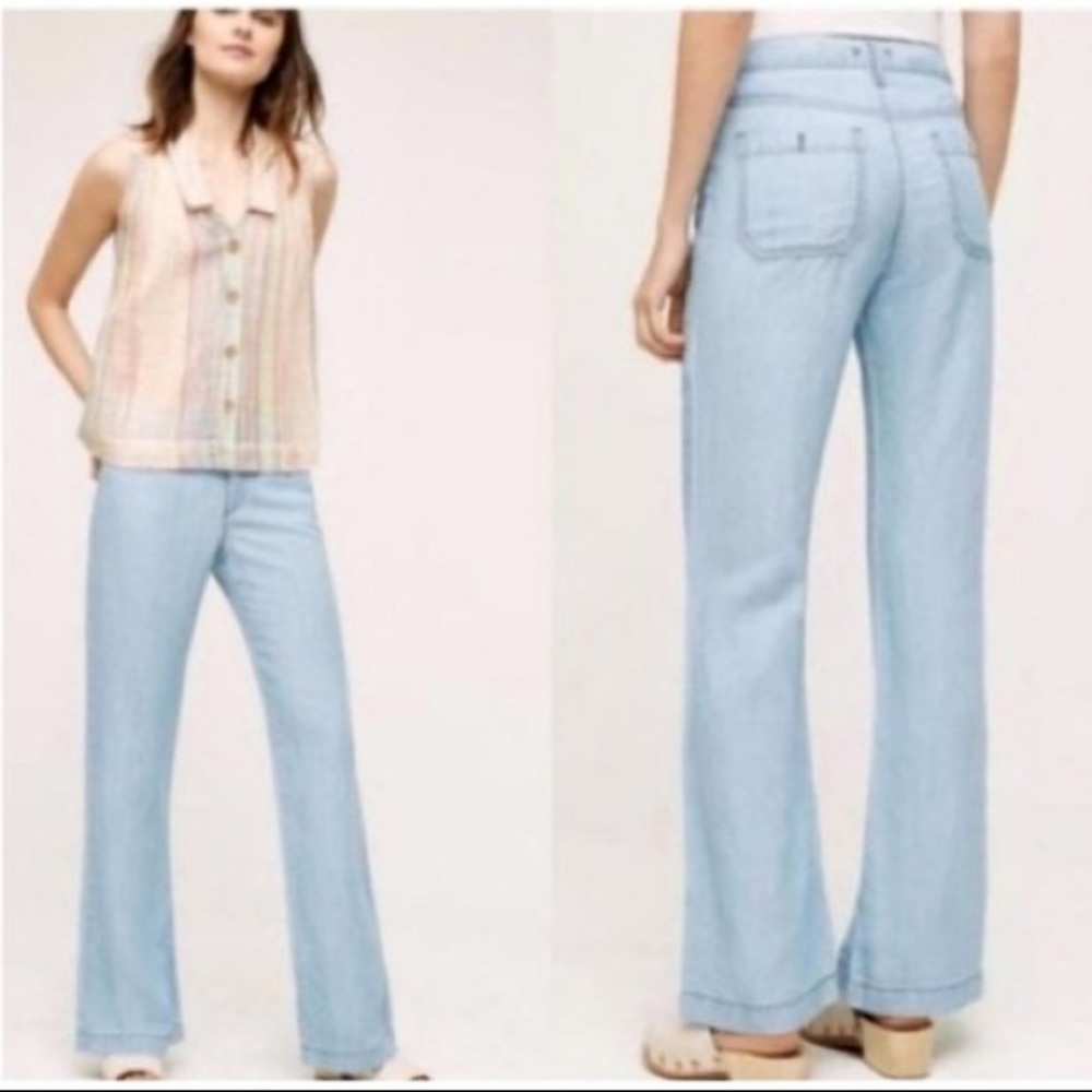 Anthropologie/Pilcro And The Letterpress Linen and Tencel Blend Trousers